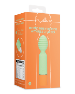 Geribbelde Mini Vibrator met USB Oplader – Lente Salie