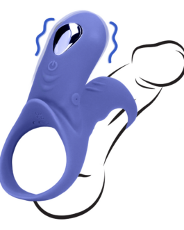 Vibrerende Cockring met Clit Stimulatie – Tamiya Blauw