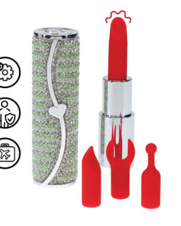 Candy – Lipstick Vibrator with 4 Attachments – Green