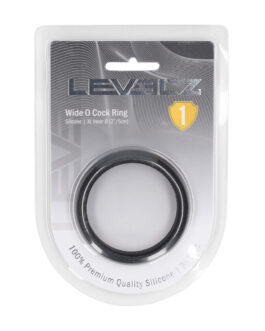 Wide O Silicone Cockring – XL – 50mm – Zwart