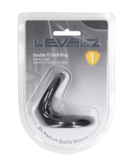 Double O Siliconen Cockring – L – Zwart