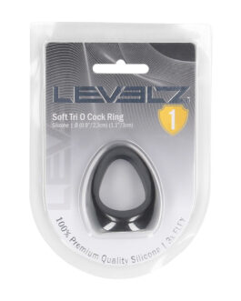 Zachte Tri O Siliconen Cockring – Zwart