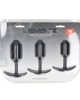 Siliconen Gewogen Anale Plug Trainingsset van 3 – Zwart