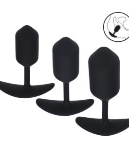 Siliconen Gewogen Anale Plug Trainingsset van 3 – Zwart