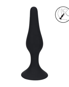 Slanke Siliconen Anale Plug – M – Zwart