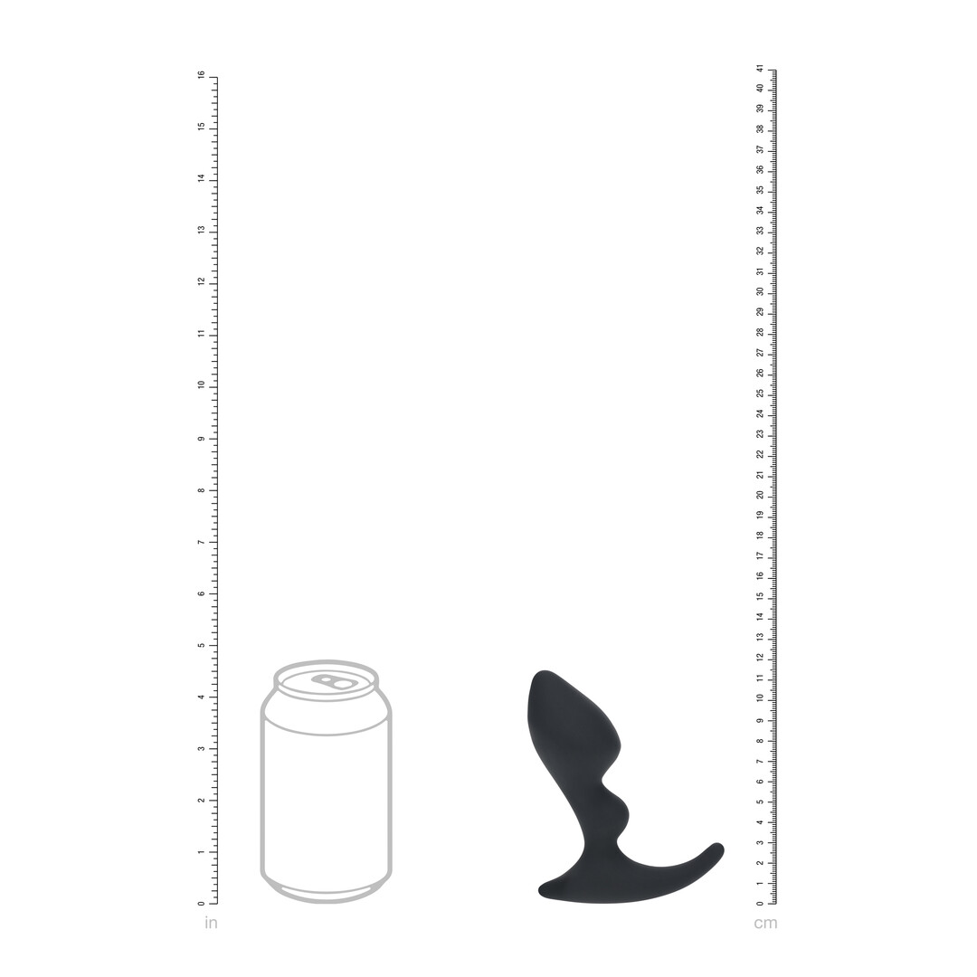 Dubbele Ripple Siliconen Prostaat Massager - Zwart - Afbeelding 7