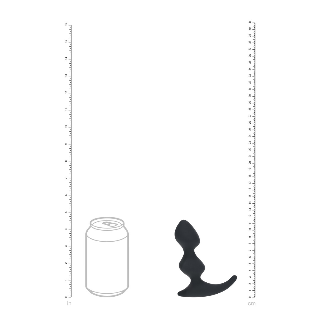 Volledige Dubbele Golf Siliconen Prostaat Massager - Zwart - Afbeelding 7