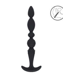 Multi Textured Silicone Flared Anale Probe – Zwart