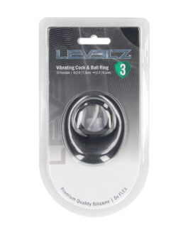 Vibrerende Vloeibare Siliconen Cock- en Ballenring – Zwart