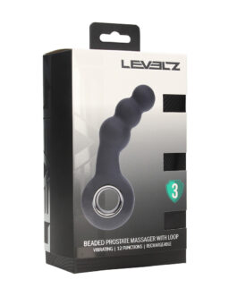 Vibrerende Parelsilicone Prostaatmassager met Lussysteem – Zwart