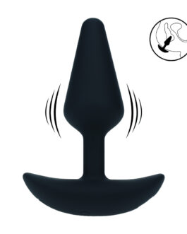 Classic Vibrerende Siliconen Anale Plug – S – Zwart