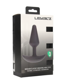 Classic Vibrerende Silicone Anale Plug – M – Zwart