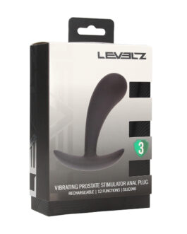 Vibrerende Siliconen Prostaat Stimulator Anale Plug – S – Zwart