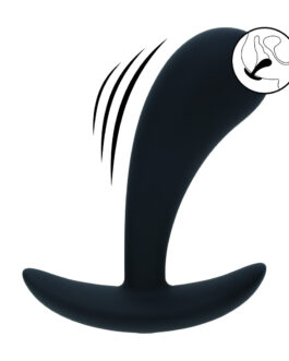 Vibrerende Siliconen Prostaat Stimulator Anale Plug – S – Zwart