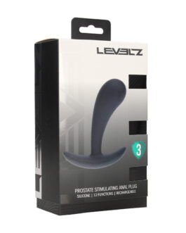 Vibrerende Siliconen Prostaat Stimulator Anale Plug – M – Zwart