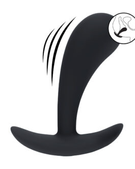 Vibrerende Siliconen Prostaat Stimulator Anale Plug – M – Zwart