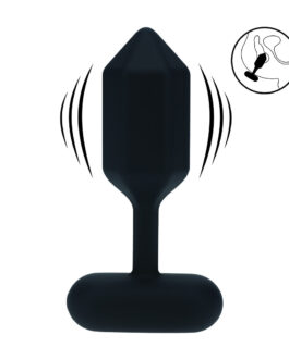 Hexagonale Vibrerende Silicone Anale Plug – S – Zwart