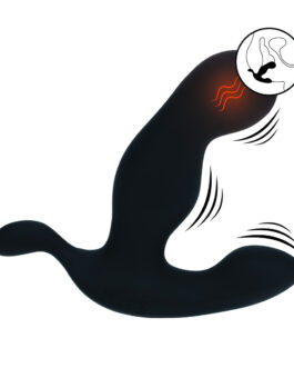 Verwarmende en Vibrerende Silicone Prostaat Stimulator – Zwart