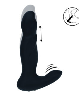 Vibrerende en Duwende Siliconen Prostaatmassager – Zwart