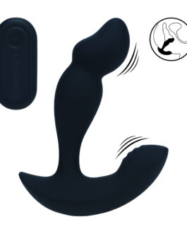 Dual Motor Afstandsbediening Dual Motor Vibrerende Vloeibare Siliconen Prostaat Stimulator – Zwart