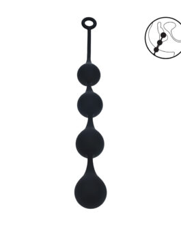 Siliconen Waterdruppel Anale Ballen – XL – 50mm – Zwart