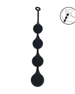 Siliconen Waterdruppel Anale Ballen – XXL – 60mm – Zwart