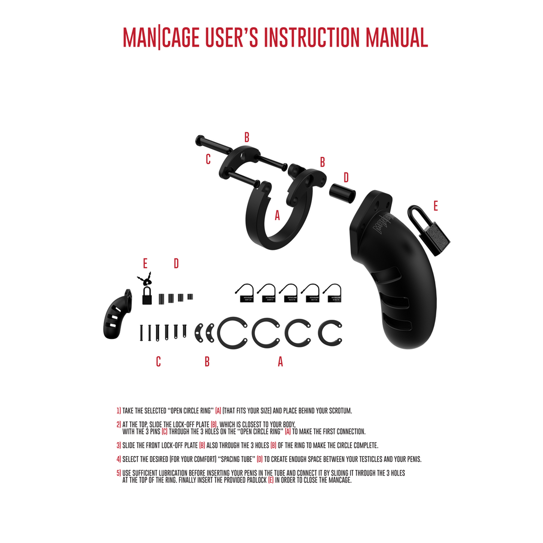 Model 21 Chastity Cock Cage - 4,5 / 11,5 cm - Afbeelding 5