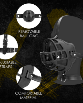 Muilezel met Verwijderbare Ball Gag – Zwart