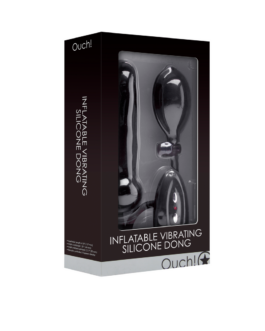 Opblaasbare en Vibrerende Siliconen Dildo – Zwart