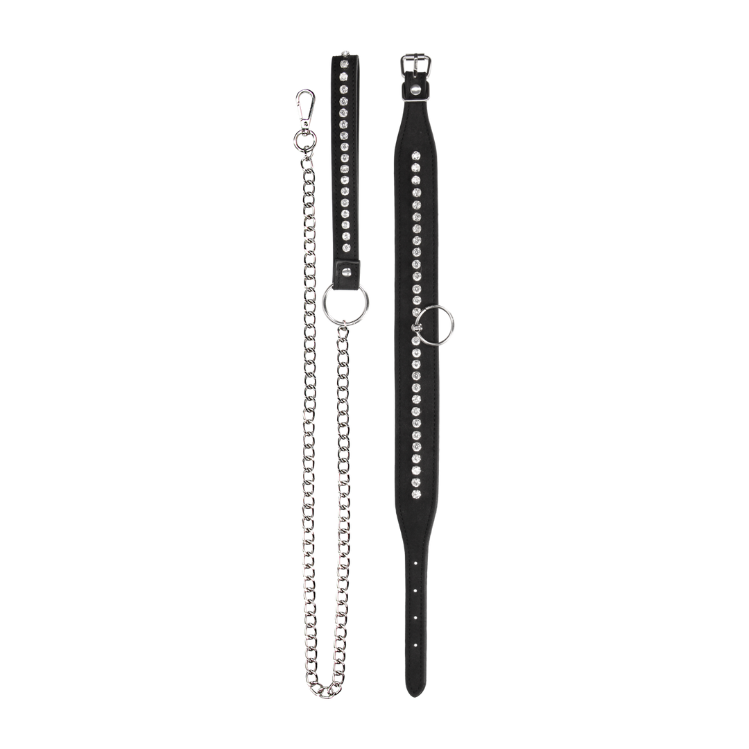 Diamanten Halsband met Leash - Afbeelding 5