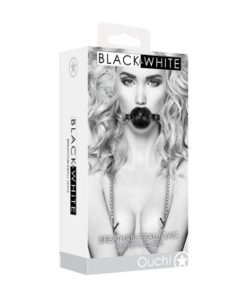 Ademend Ball Gag met Tepelklemmen