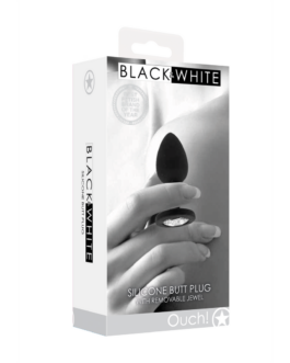 Siliconen Butt Plug met Verwijderbare Sieraden