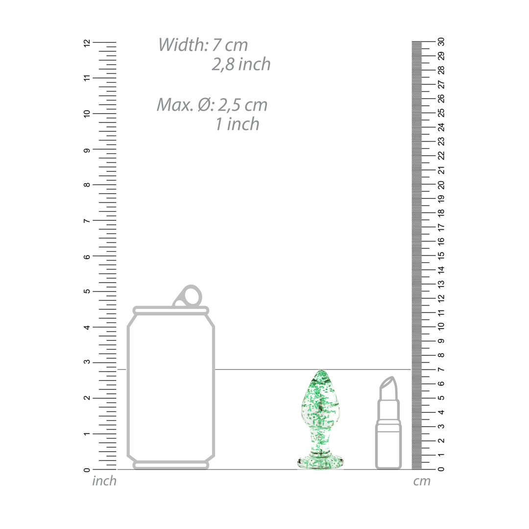 Glas Buttplug - Glow in the Dark - Klein - Afbeelding 5