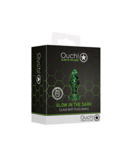 Glas Buttplug – Glow in the Dark – Klein