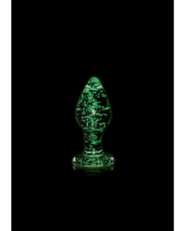 Glas Buttplug – Glow in the Dark – Klein