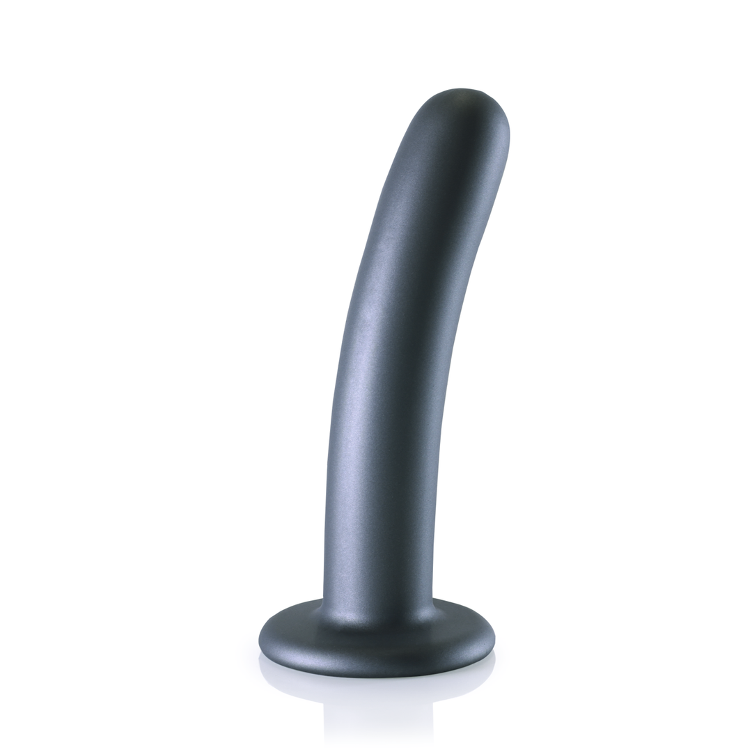 Zachte Silicone G-Spot Dildo - 6'' / 14,5 cm - Gunmetal - Afbeelding 3