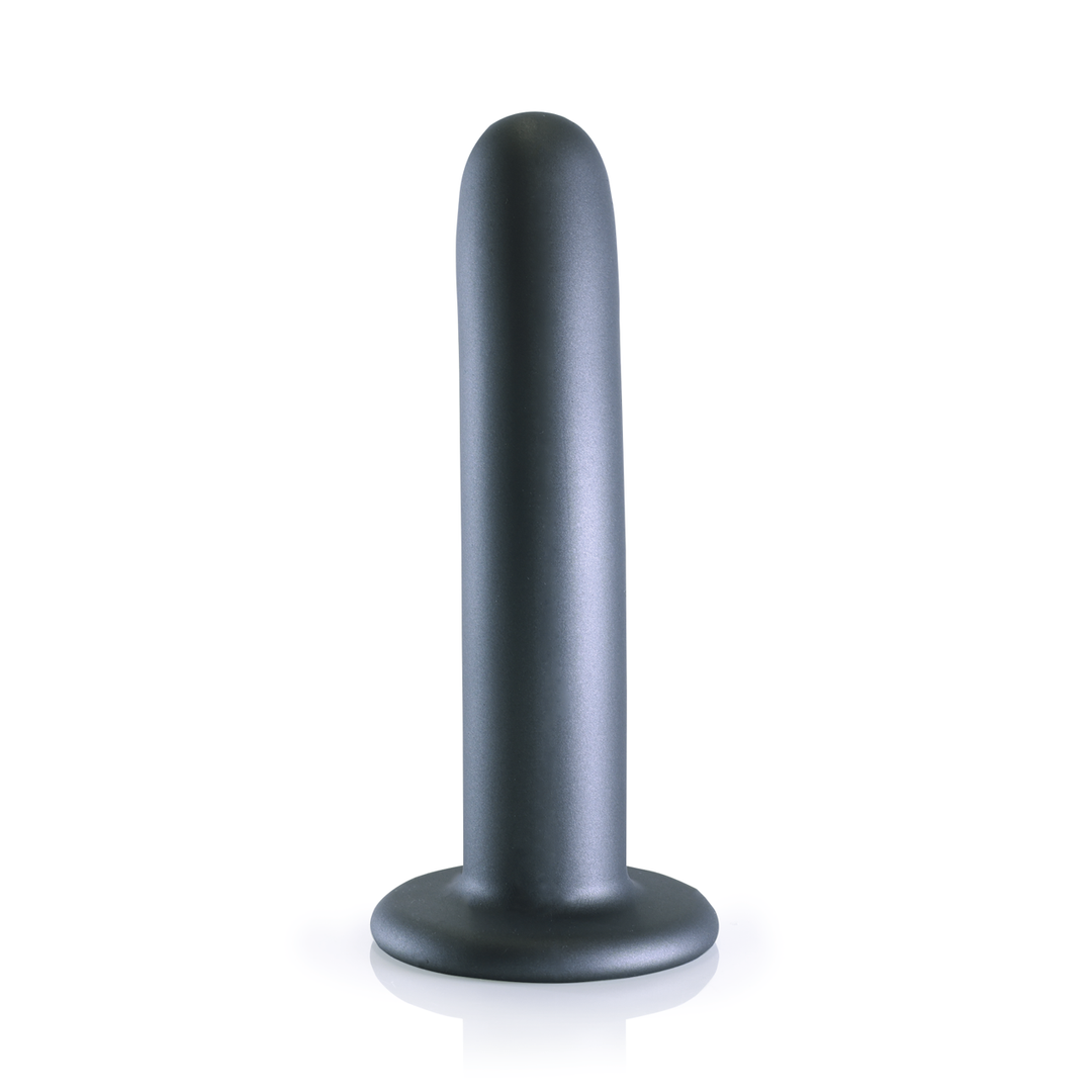 Zachte Silicone G-Spot Dildo - 6'' / 14,5 cm - Gunmetal - Afbeelding 4
