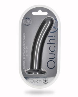 Zachte Siliconen G-Spot Dildo – 7” / 17 cm – Gunmetal