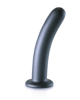 Zachte Siliconen G-Spot Dildo – 7” / 17 cm – Gunmetal