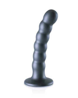 Gekraalde Siliconen G-Spot Dildo – 5” / 13 cm – Gunmetal