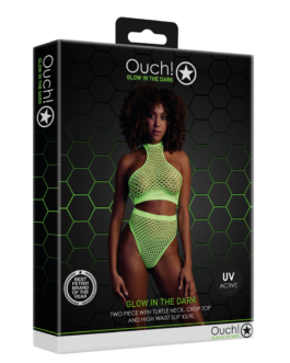 Turtle Neck en High Waist Slip – One Size – Neon Groen