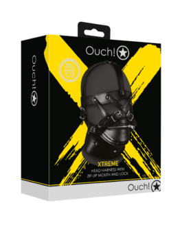 Hoofdkap met ritsmond en slot – Zwart