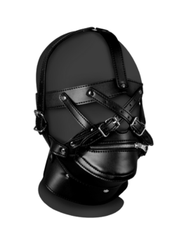 Hoofdkap met ritsmond en slot – Zwart