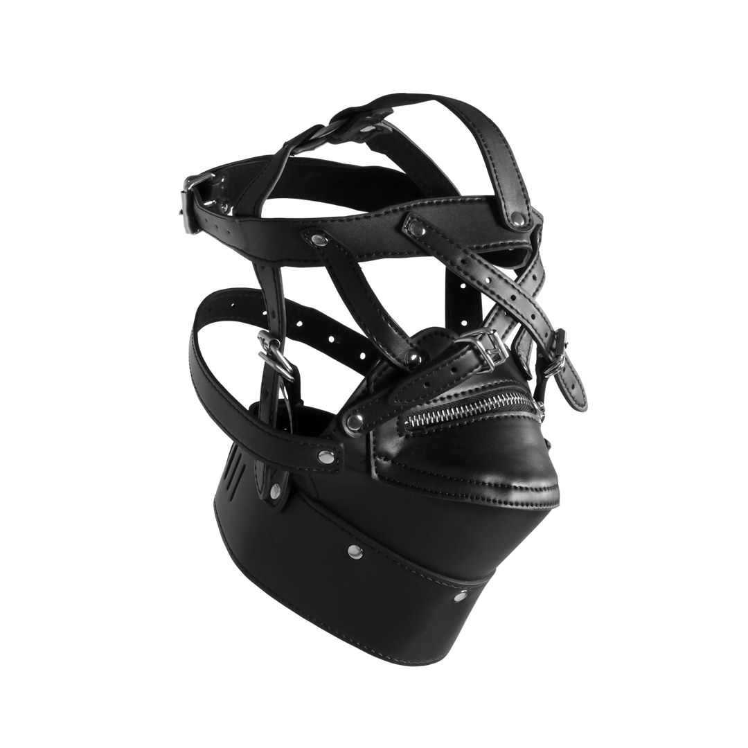 Hoofdkap met ritsmond en slot - Zwart - Afbeelding 4