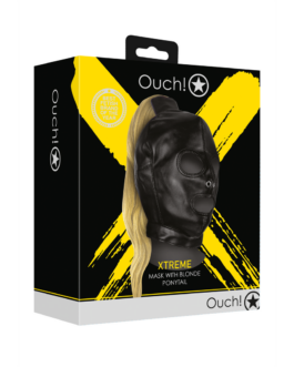 Mask met Blonde Ponytail – Zwart
