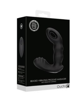 Beaded Vibrerende Prostaat Massager met Afstandsbediening – Zwart