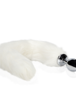 Vossenstaart met metalen buttplug