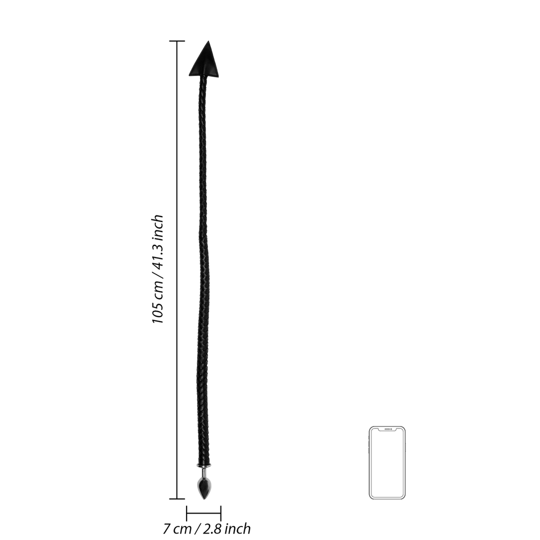 Metaal Anal Plug Devil's Tail - Zwart - Afbeelding 7