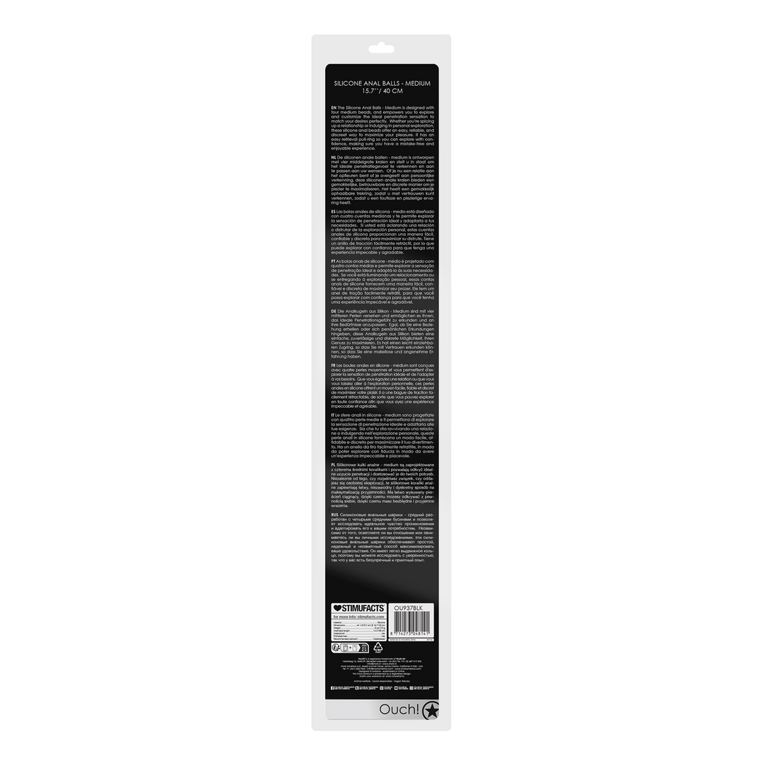 Silicone Anale Ballen - Medium - Zwart - Afbeelding 3