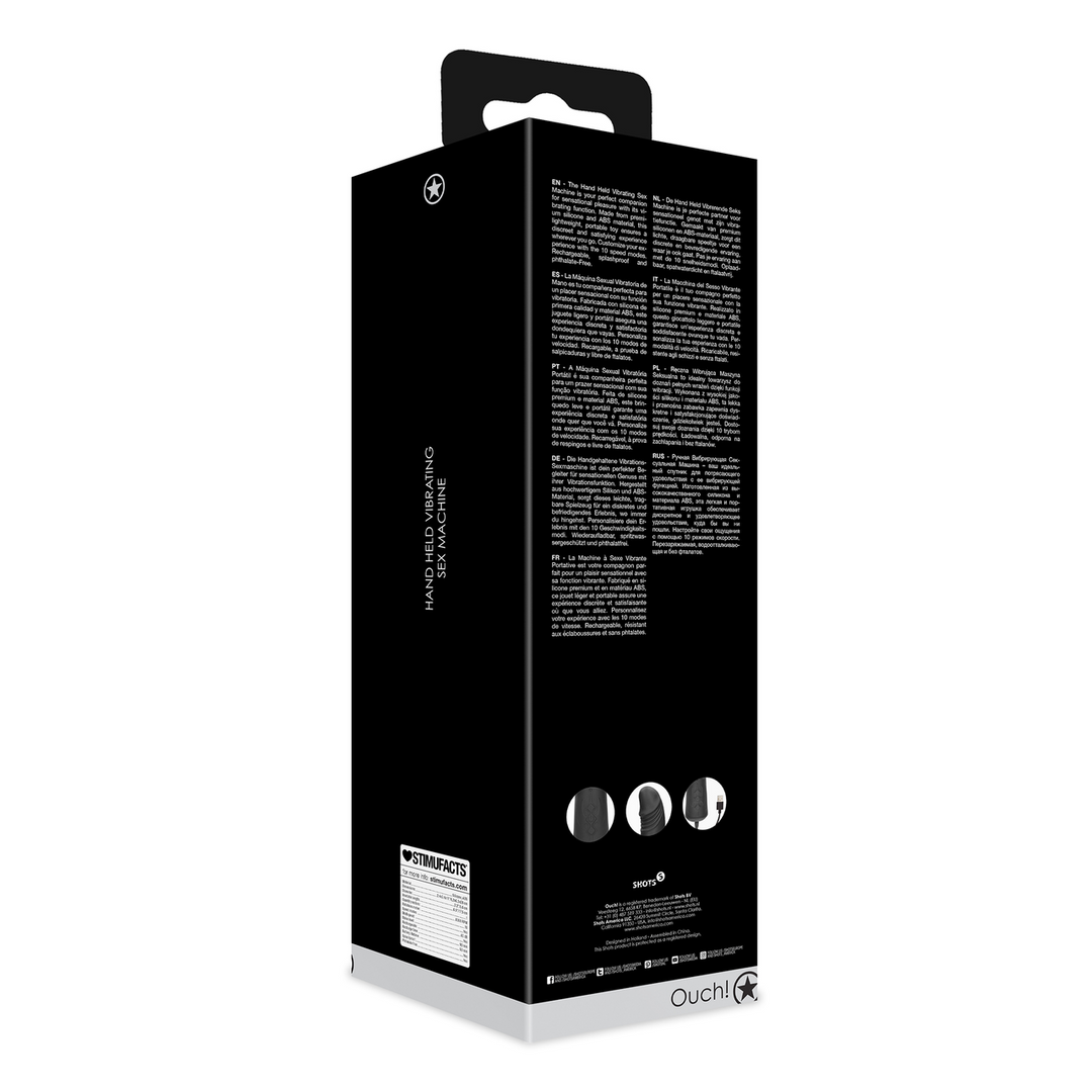 Handheld Vibrerende Seksmachine - Zwart - Afbeelding 4